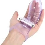 G-SPOT ORGASM SILICONE SEX FINGER SLEEVE VIBRATOR