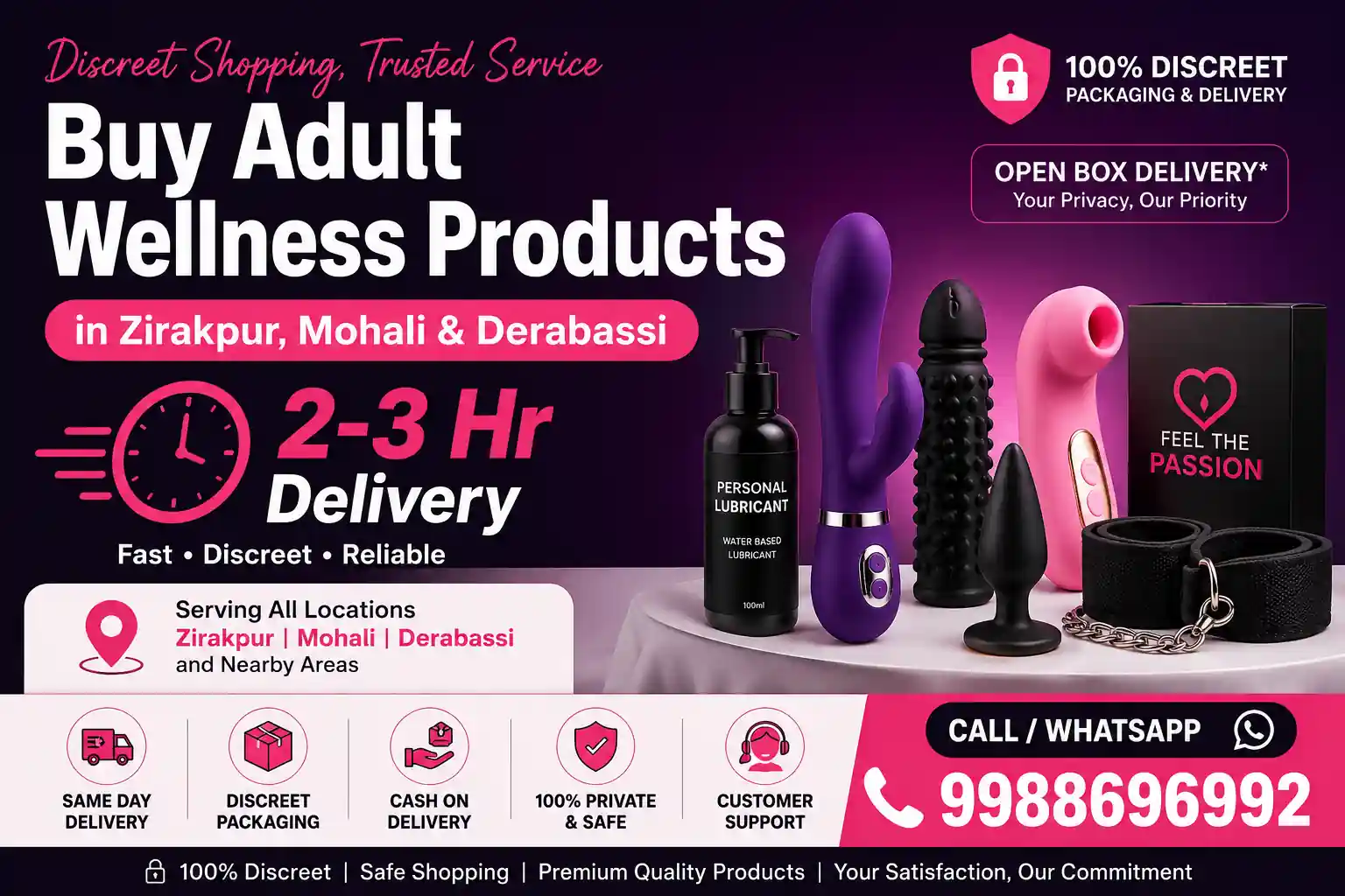Buy Adult Wellness Products in Zirakpur, Mohali & Derabassi | 2-3 Hr Delivery