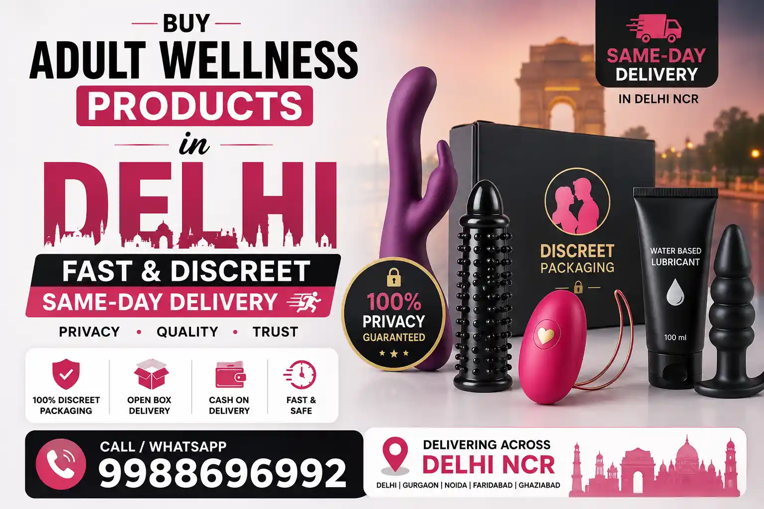 Buy Adult Wellness Products in Delhi | Same-Day Delivery