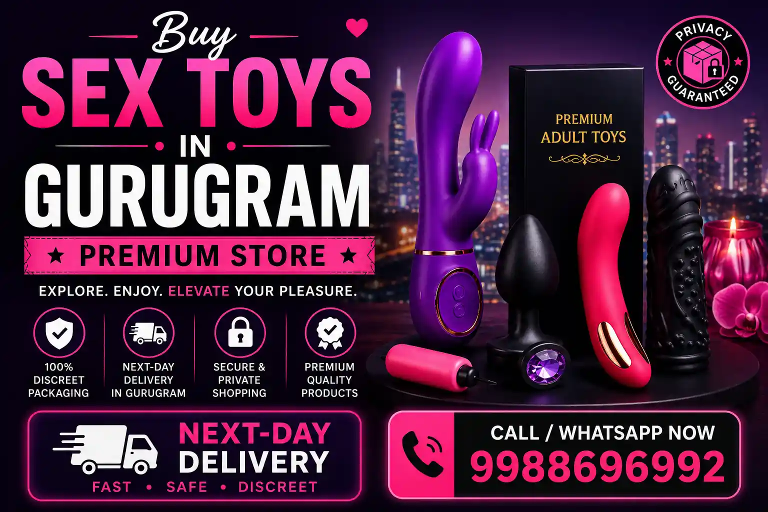 Buy Sex Toys in Gurugram | Premium Store, Next-Day