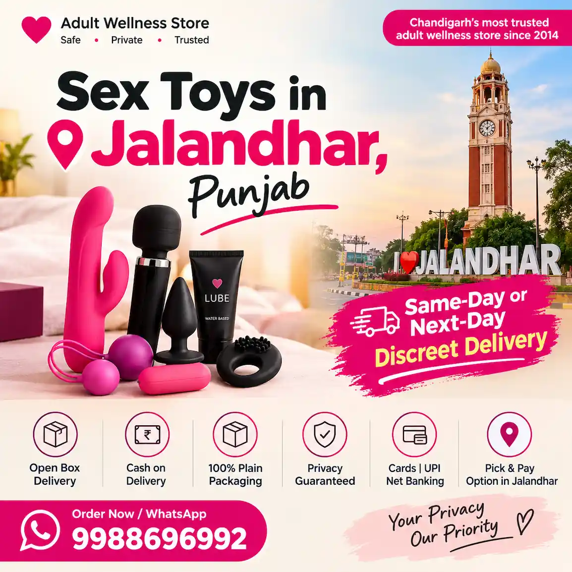Sex Toys in Jalandhar, Punjab | Same-Day or Next-Day Discreet Delivery